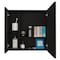 Tuhome Sines Medicine Cabinet, Four Internal Shelves, Double Door, Black GLW6753 - alternate 2